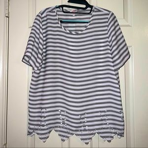 NWT Pixley Lenhan Laser Cut Blouse - M